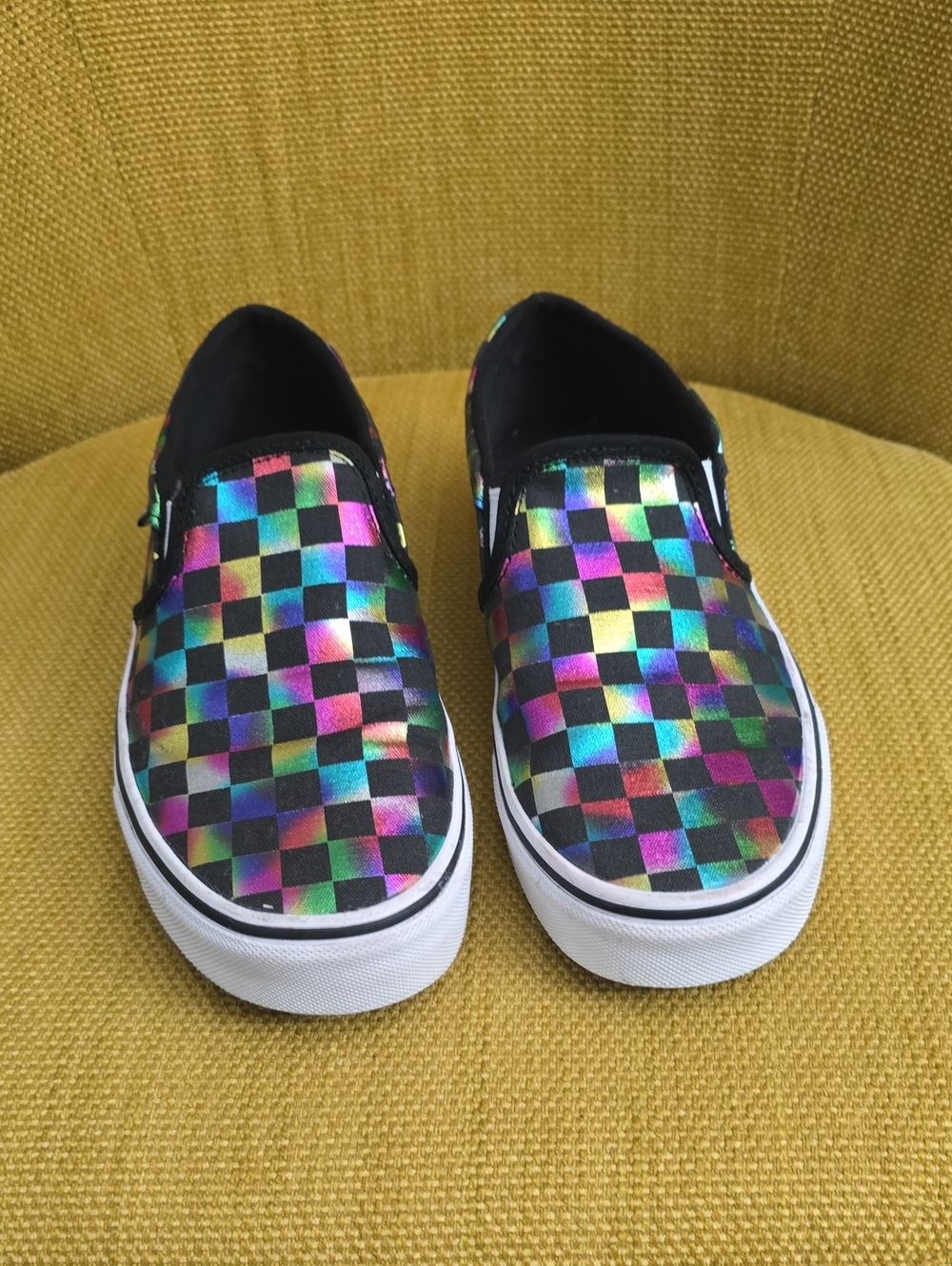 Vans Classic Slip-On in the "Iridescent Checkerboard